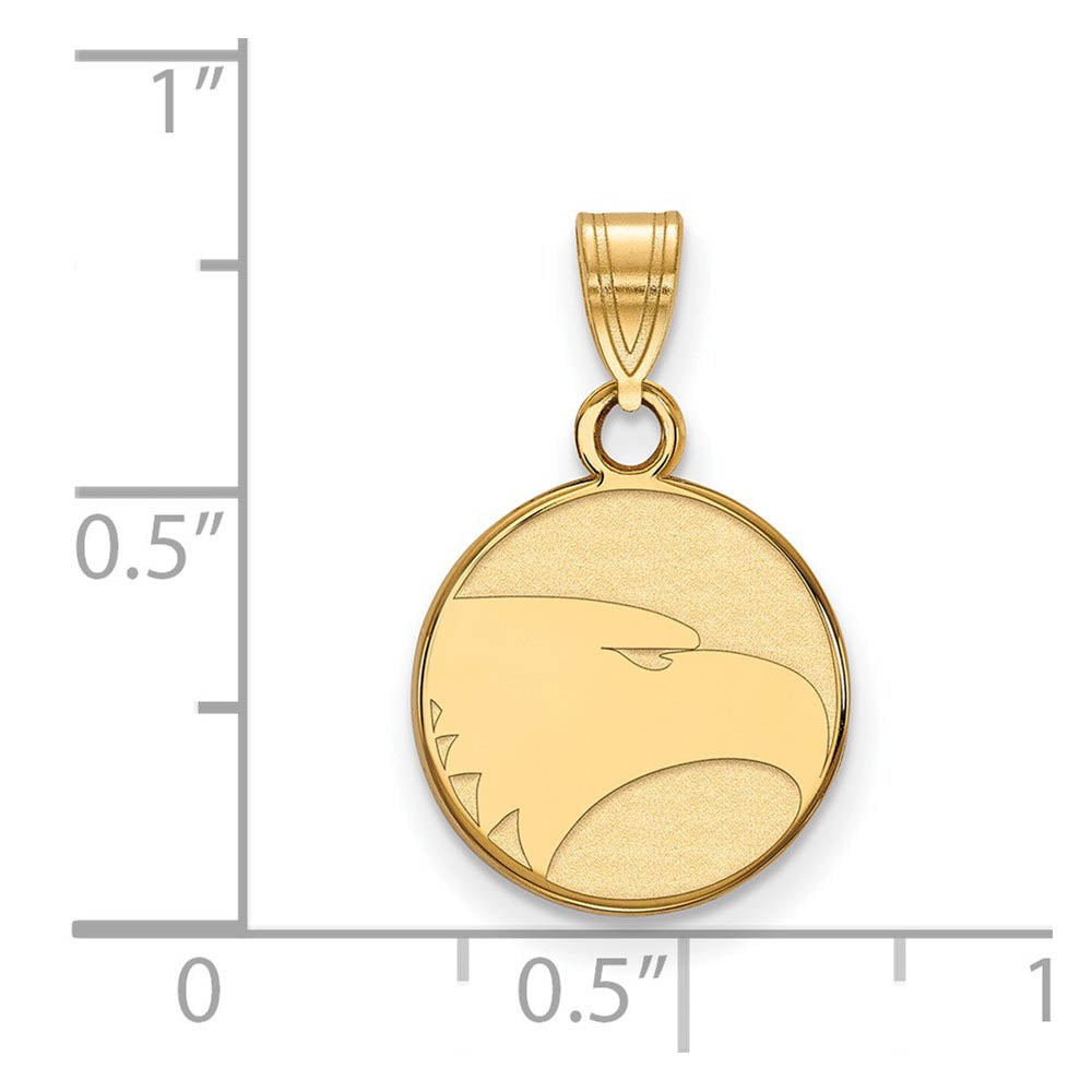 Alternate view of the 14k Gold Plated Silver Georgia Southern U Small Pendant by The Black Bow Jewelry Co.