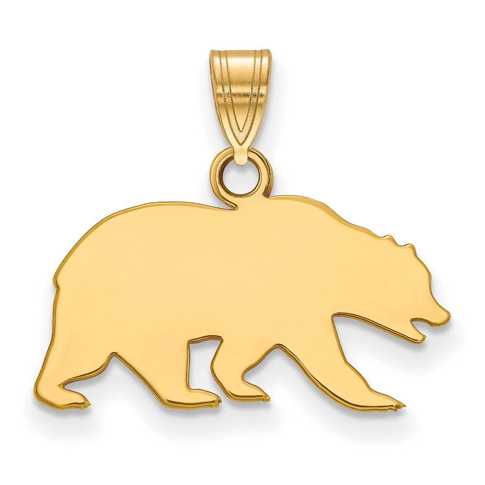 14k Gold Plated Silver California Berkeley Small Mascot Pendant, Item P20893 by The Black Bow Jewelry Co.