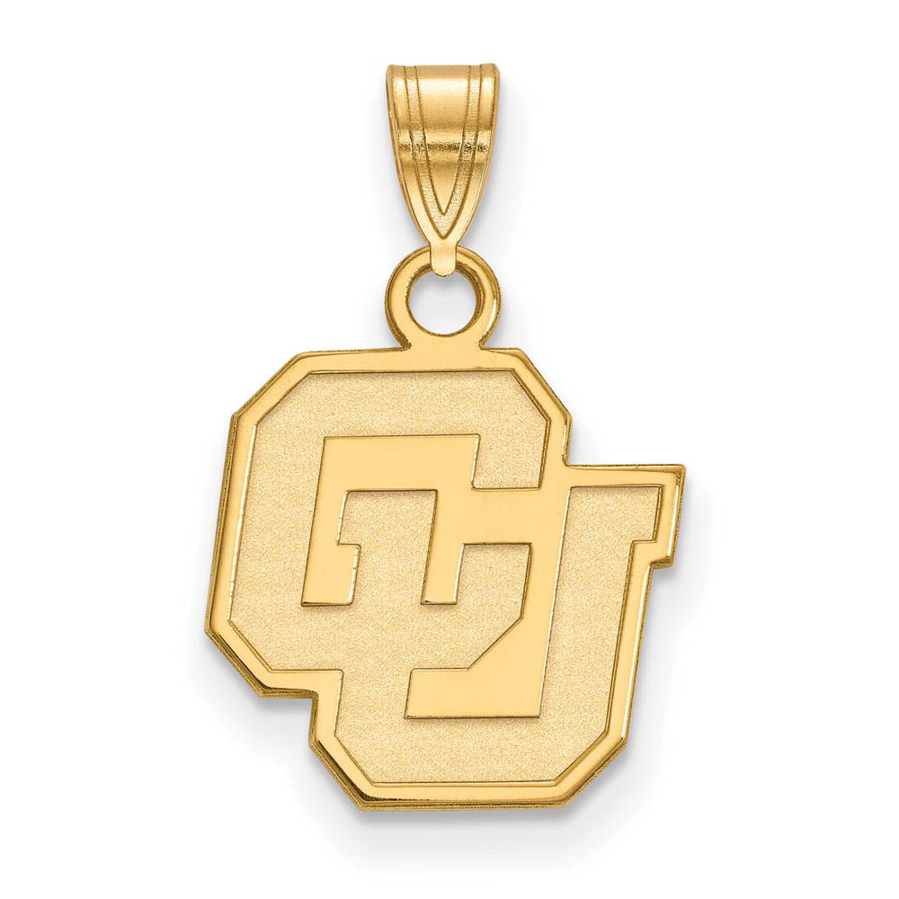 14k Gold Plated Silver U. of Colorado Small Pendant, Item P20894 by The Black Bow Jewelry Co.