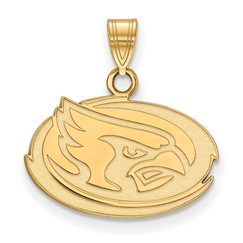 14k Gold Plated Silver Iowa State Small Oval Mascot Pendant, Item P20920 by The Black Bow Jewelry Co.