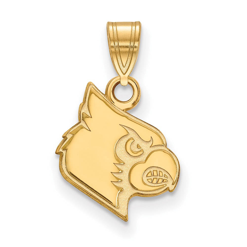 14k Gold Plated Silver U. of Louisville Small Pendant, Item P20949 by The Black Bow Jewelry Co.