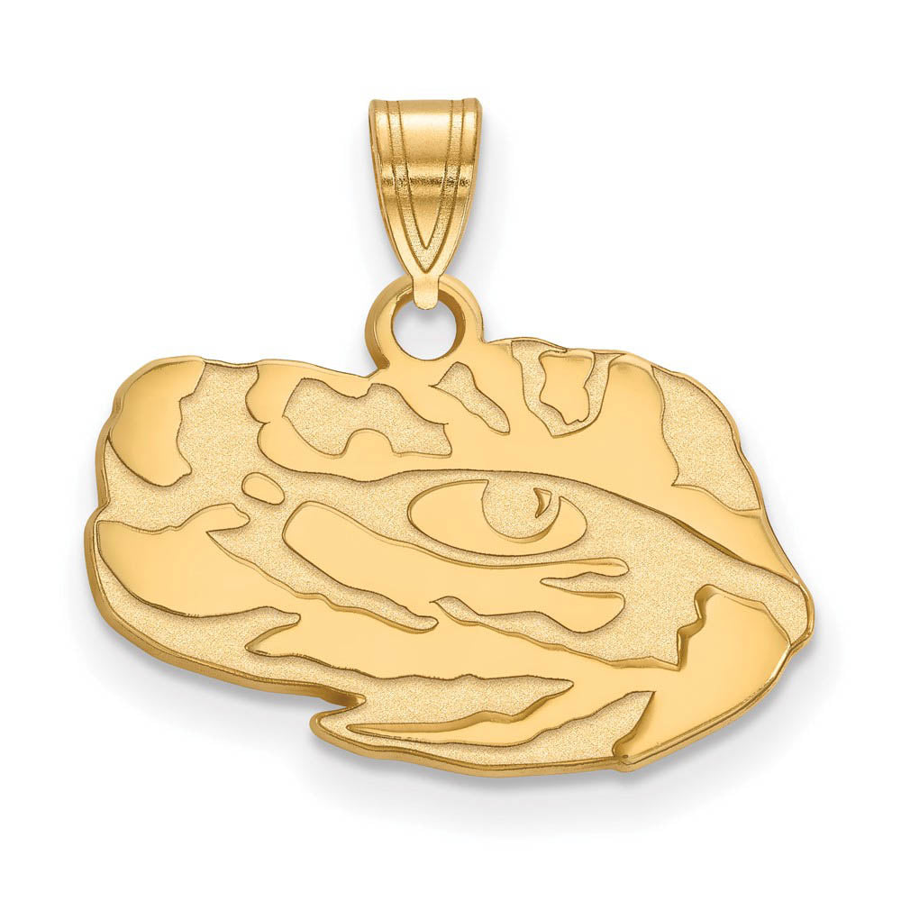 14k Gold Plated Silver Louisiana State Small Pendant, Item P20976 by The Black Bow Jewelry Co.