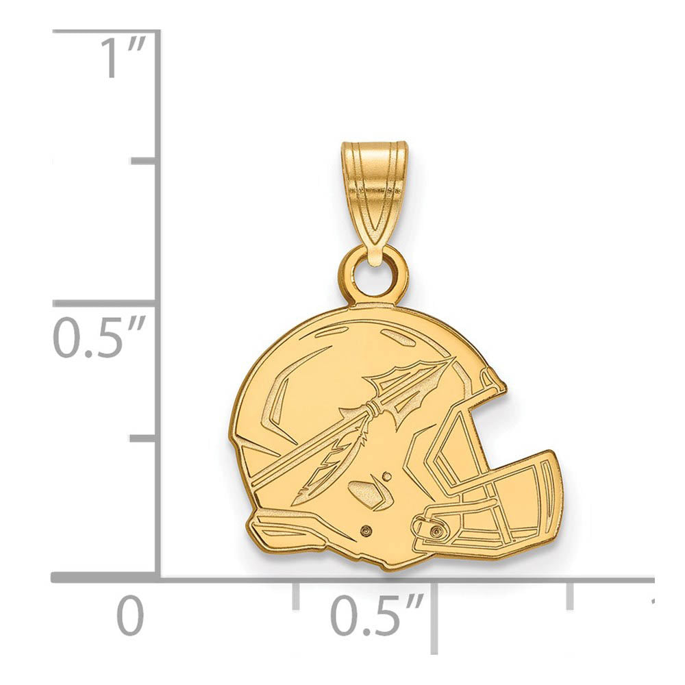 Alternate view of the 14k Gold Plated Silver Florida State Small Pendant by The Black Bow Jewelry Co.