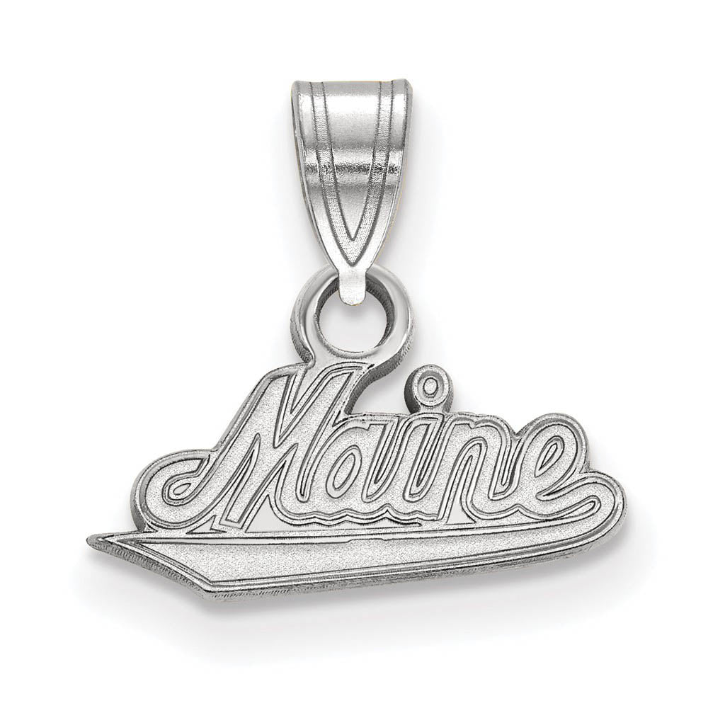 Sterling Silver U. of Maine Small Pendant, Item P21036 by The Black Bow Jewelry Co.