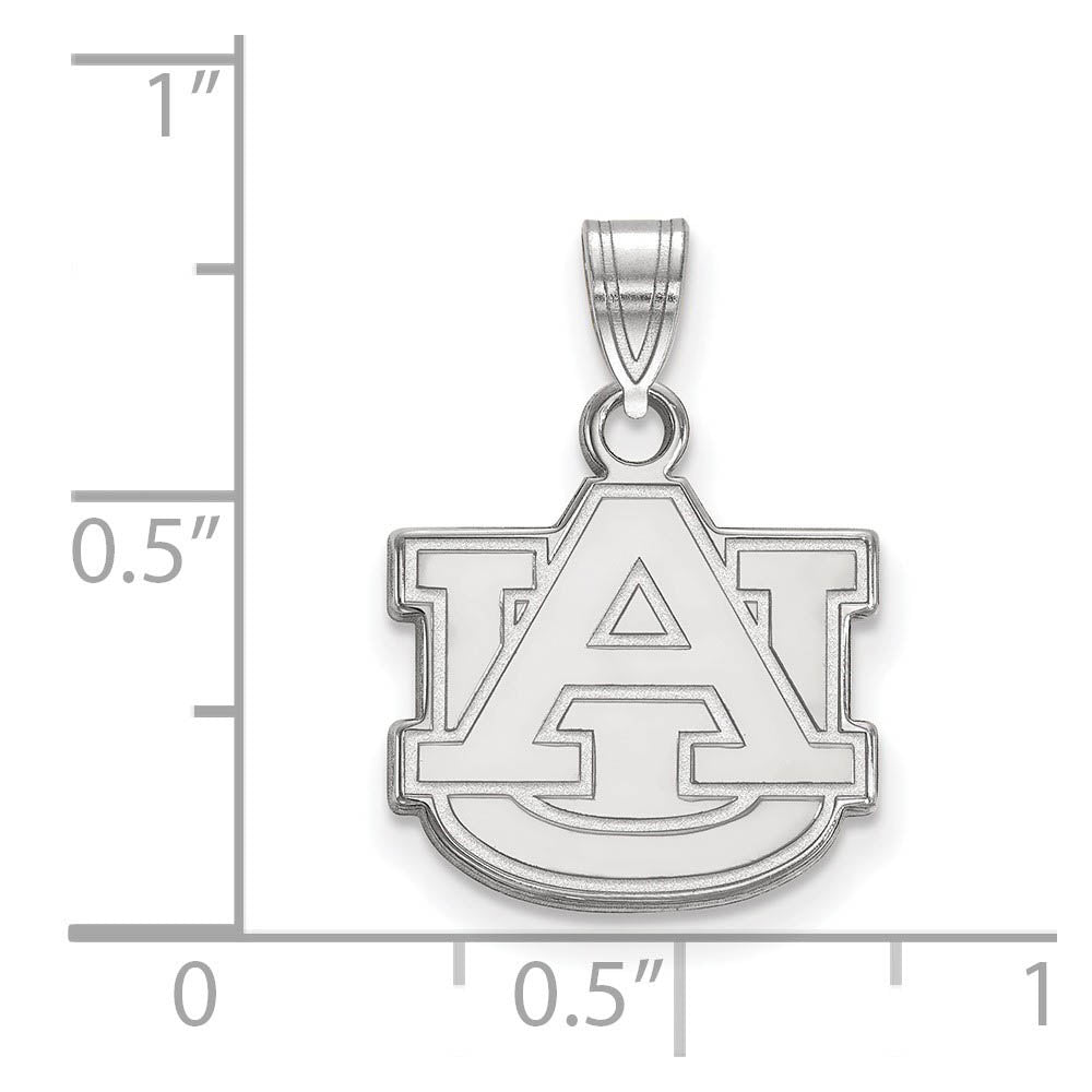 Alternate view of the Sterling Silver Auburn U Small 'AU' Pendant by The Black Bow Jewelry Co.