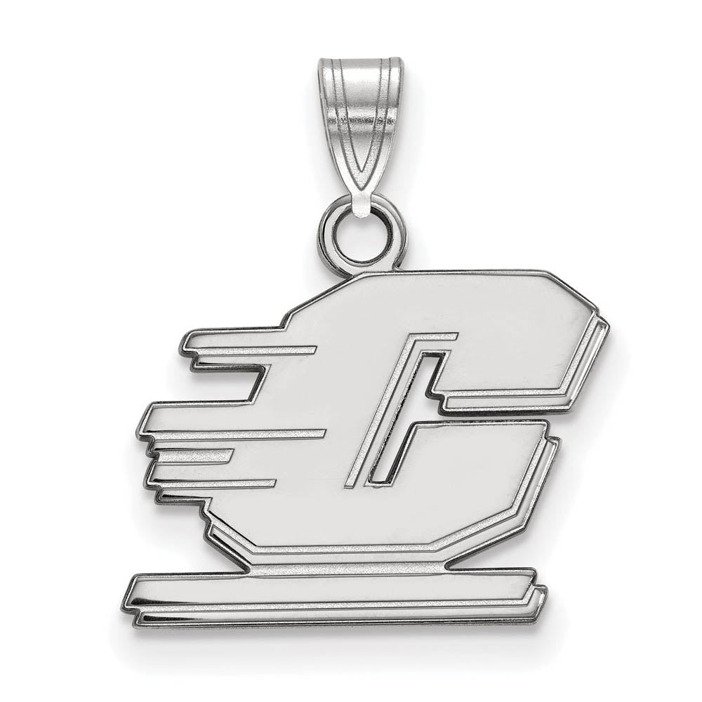 Sterling Silver Central Michigan U Small Pendant, Item P21047 by The Black Bow Jewelry Co.