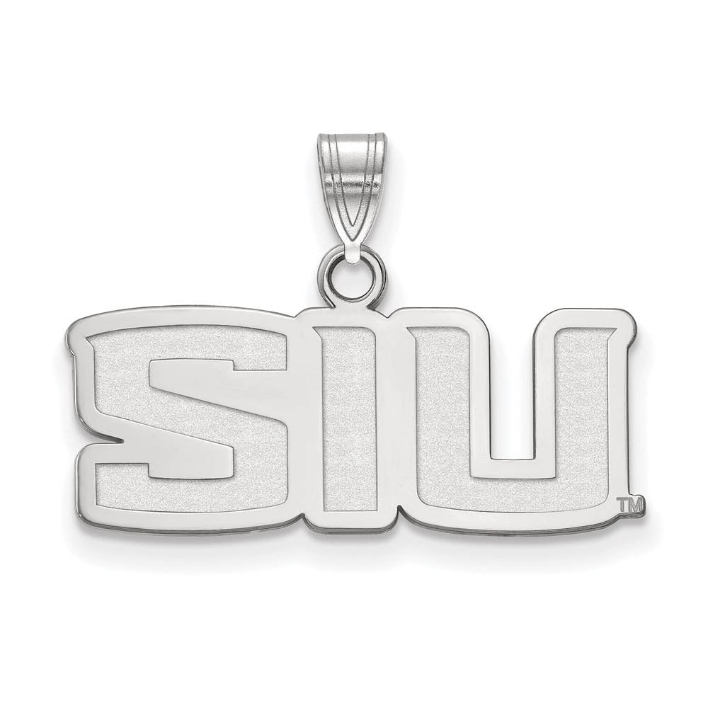 Sterling Silver Southern Illinois U. Small Pendant, Item P21065 by The Black Bow Jewelry Co.