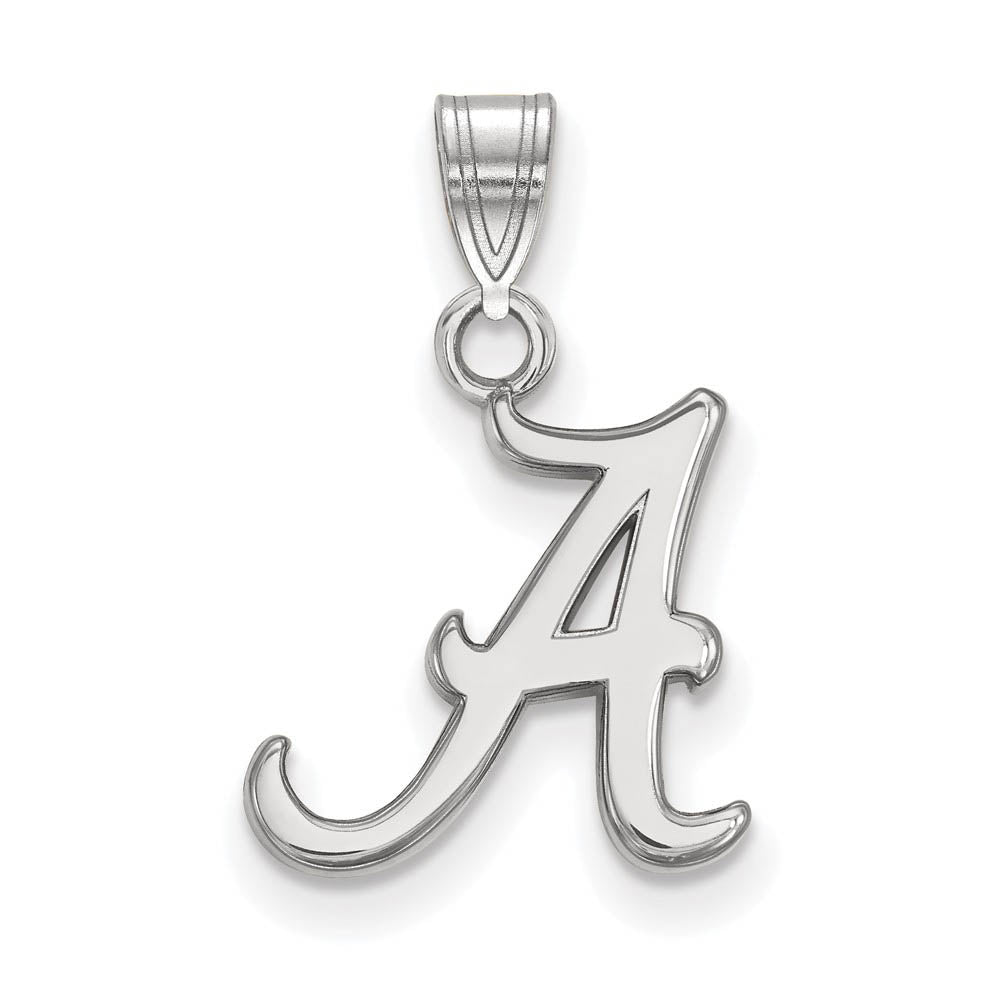 Sterling Silver U. of Alabama Small Initial A Pendant, Item P21067 by The Black Bow Jewelry Co.