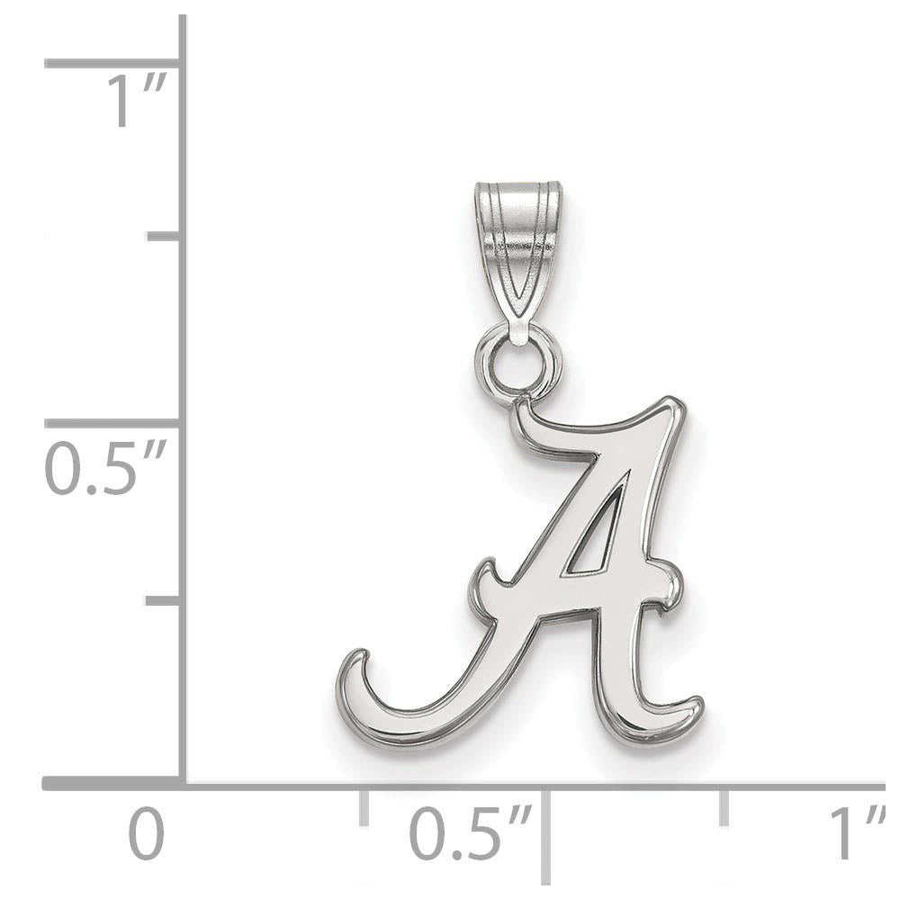 Alternate view of the Sterling Silver U. of Alabama Small Initial A Pendant by The Black Bow Jewelry Co.