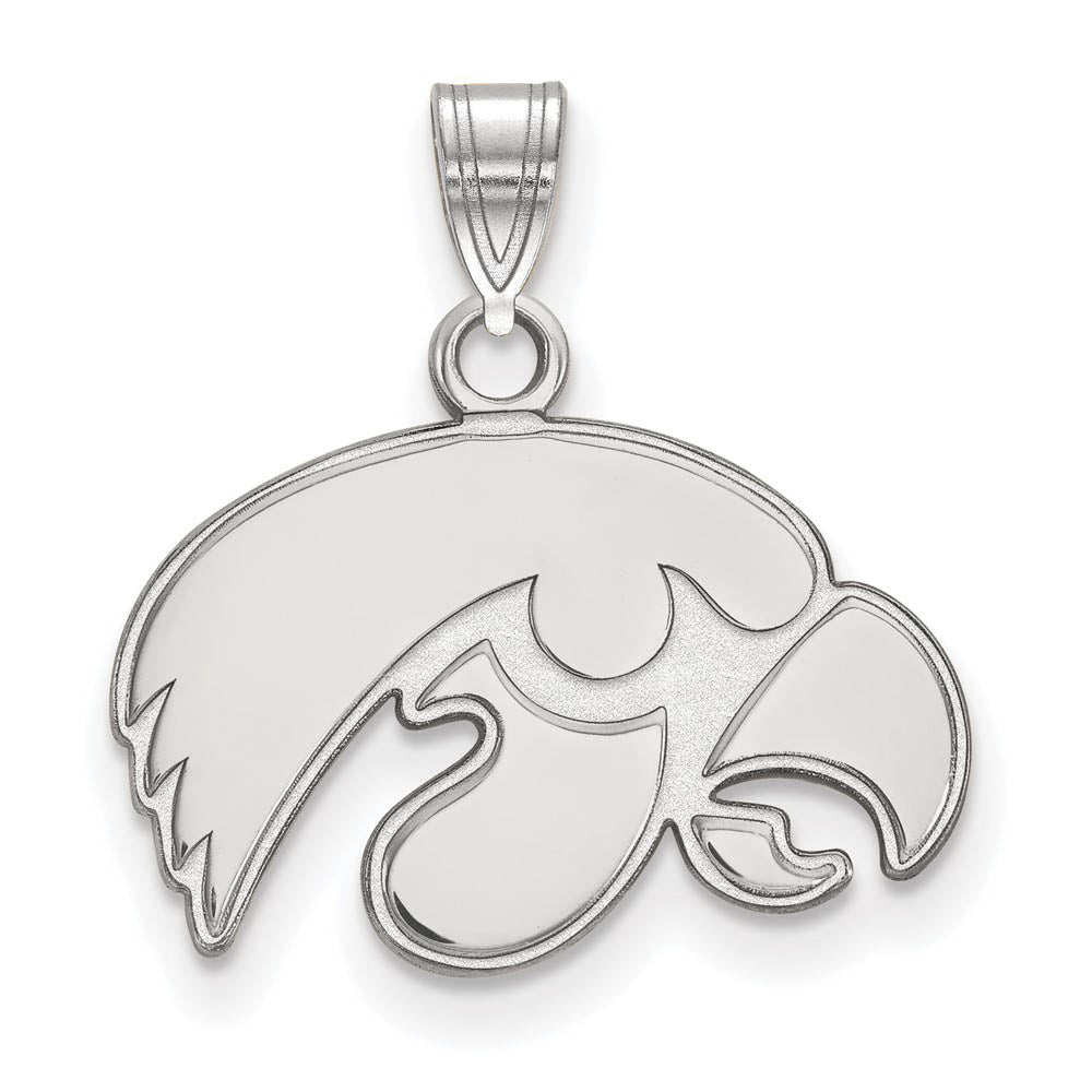 Sterling Silver U. of Iowa Small Mascot Pendant, Item P21076 by The Black Bow Jewelry Co.