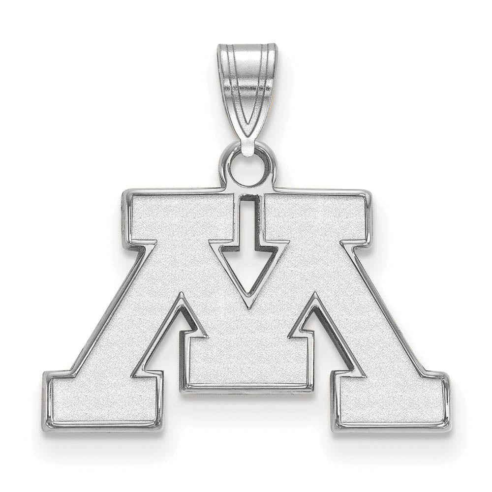 Sterling Silver U. of Minnesota Small Initial M Pendant, Item P21084 by The Black Bow Jewelry Co.