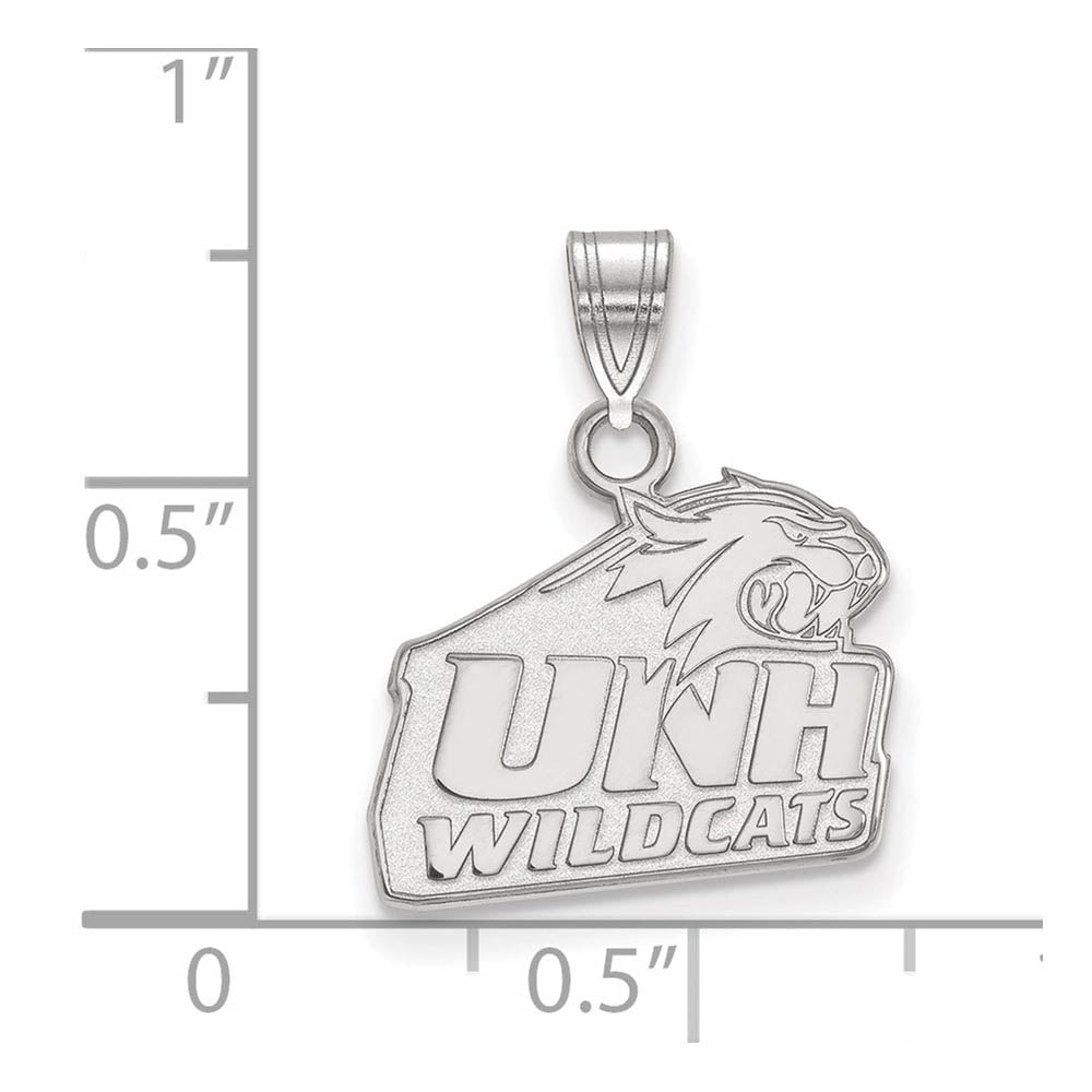 Alternate view of the Sterling Silver U. of New Hampshire Small Logo Pendant by The Black Bow Jewelry Co.