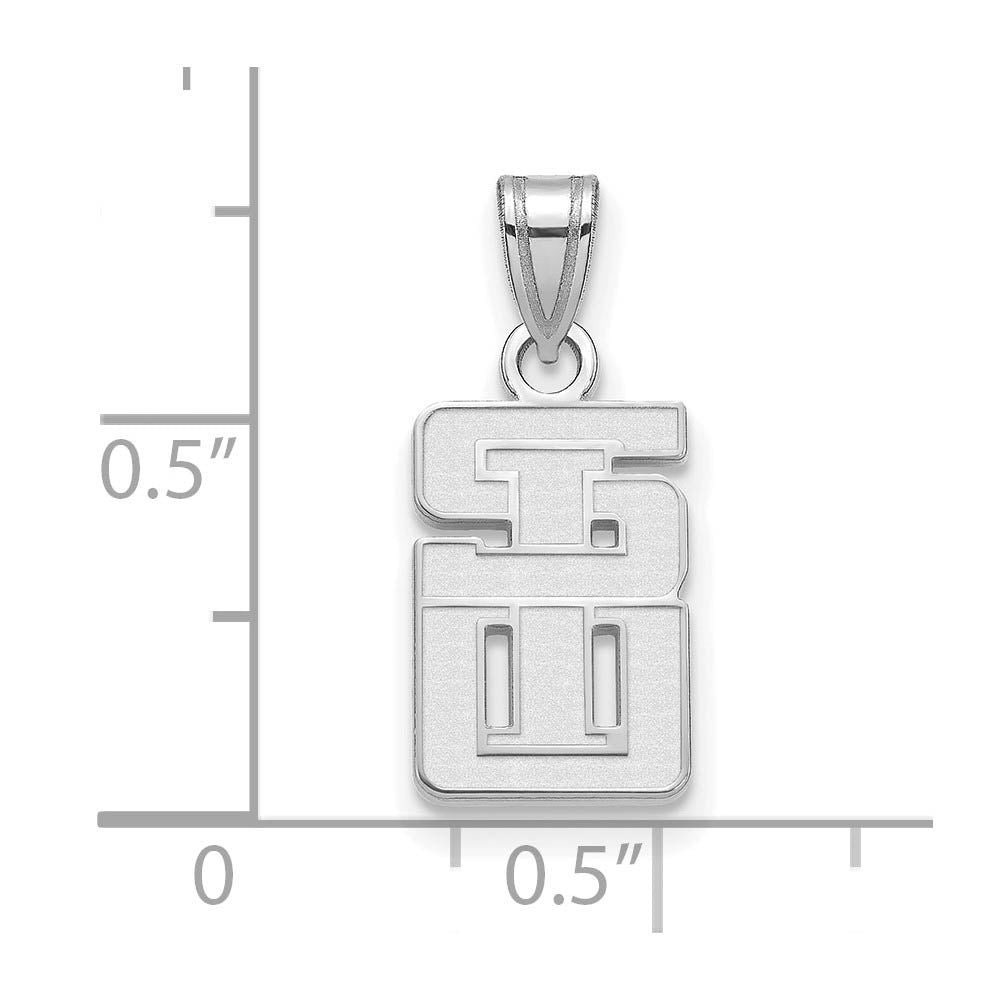 Alternate view of the Sterling Silver Southern Illinois U. Small Pendant Necklace by The Black Bow Jewelry Co.