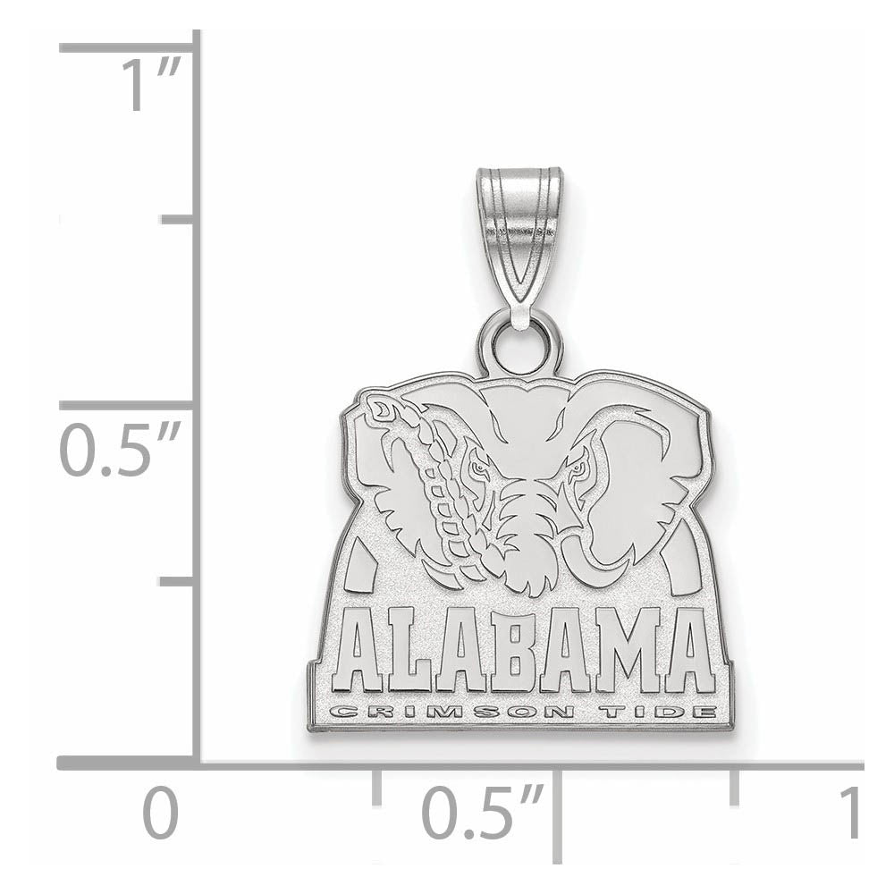 Alternate view of the Sterling Silver U. of Alabama Small Logo Pendant by The Black Bow Jewelry Co.