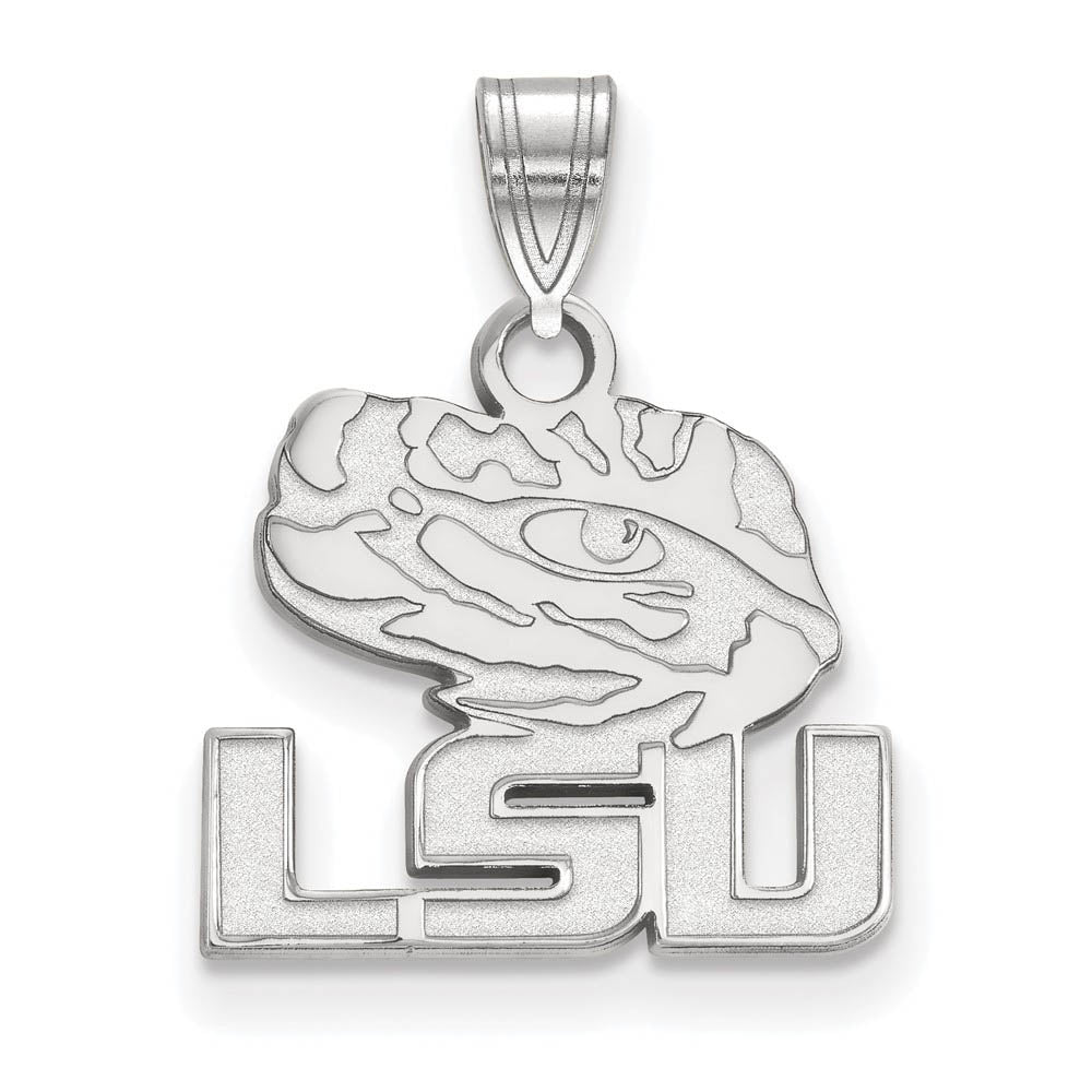 Sterling Silver Louisiana State Small 'LSU' Mascot Pendant, Item P21255 by The Black Bow Jewelry Co.
