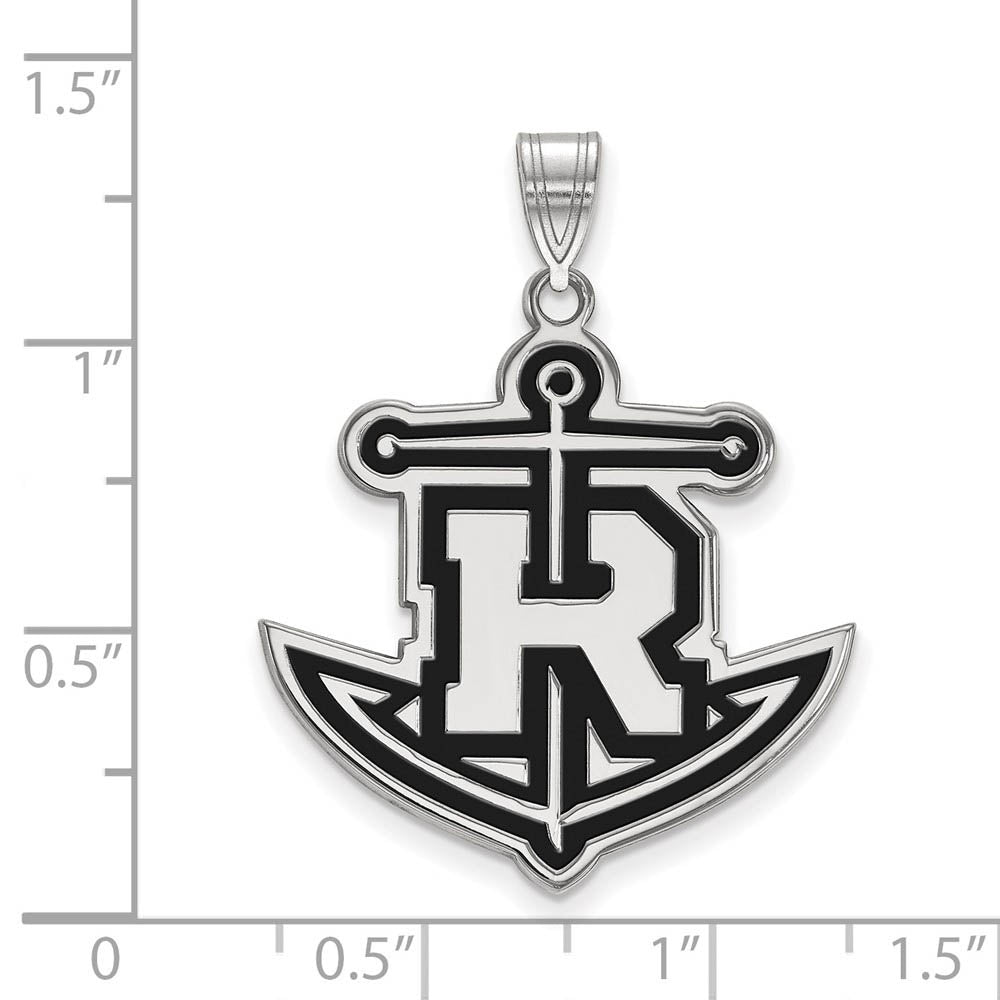 Alternate view of the Sterling Silver Rollins College XL Enamel Pendant by The Black Bow Jewelry Co.