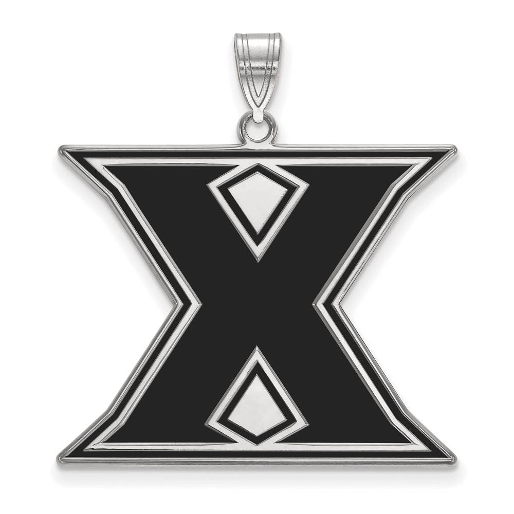 Sterling Silver Xavier U. XL Enamel 'X' Pendant, Item P21392 by The Black Bow Jewelry Co.