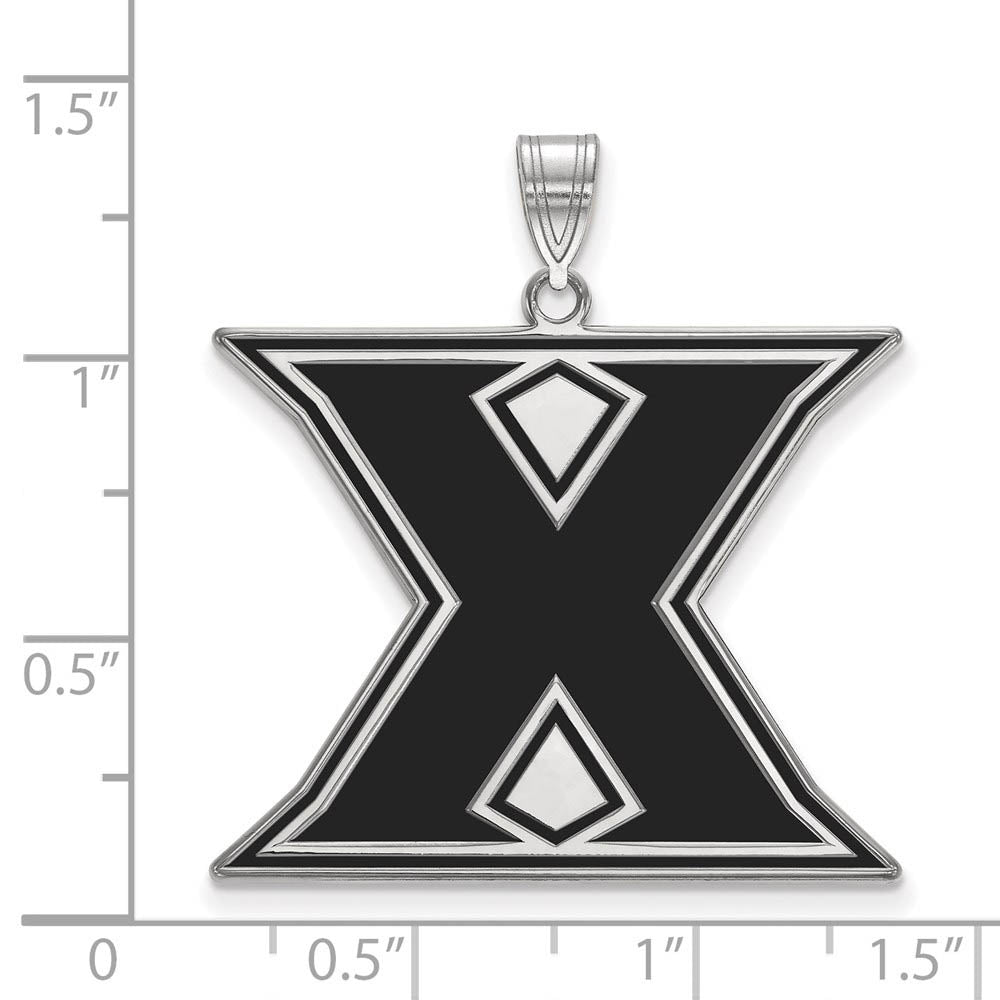 Alternate view of the Sterling Silver Xavier U. XL Enamel 'X' Pendant by The Black Bow Jewelry Co.