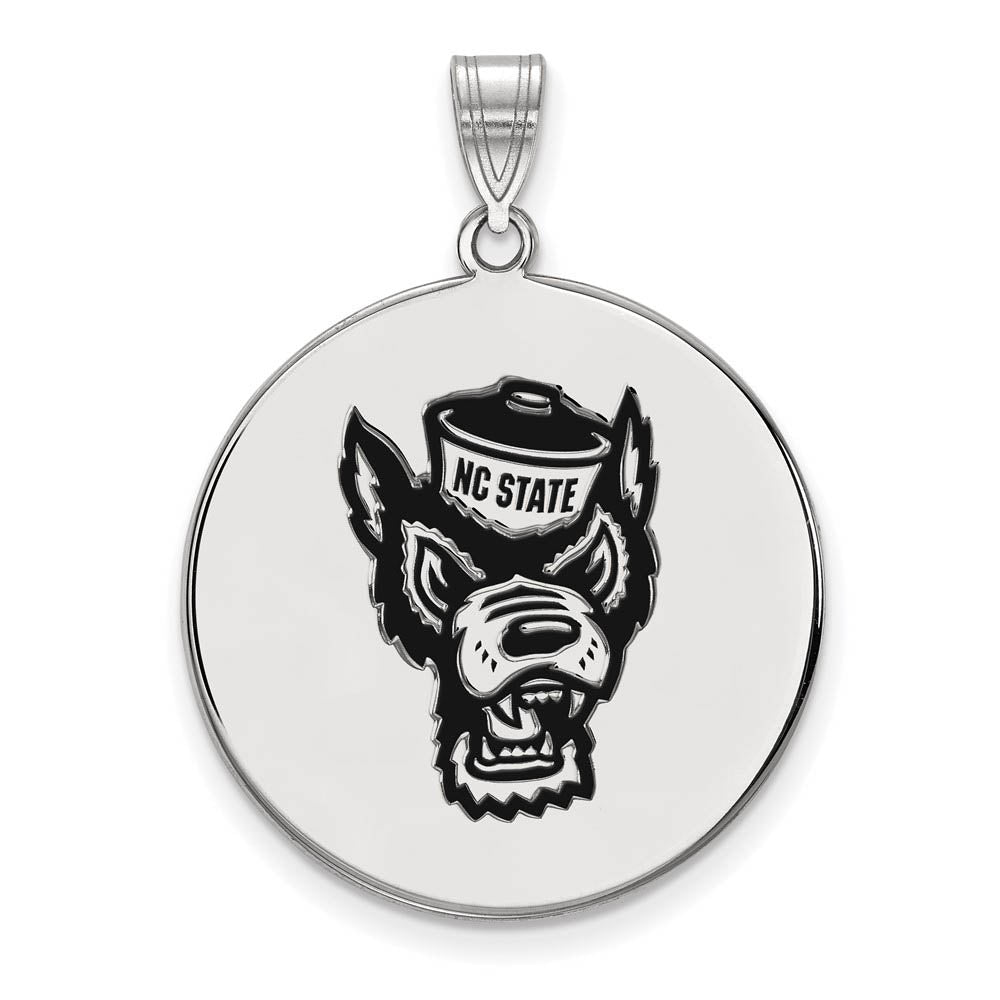 Sterling Silver North Carolina State XL Enamel Disc Pendant, Item P21444 by The Black Bow Jewelry Co.
