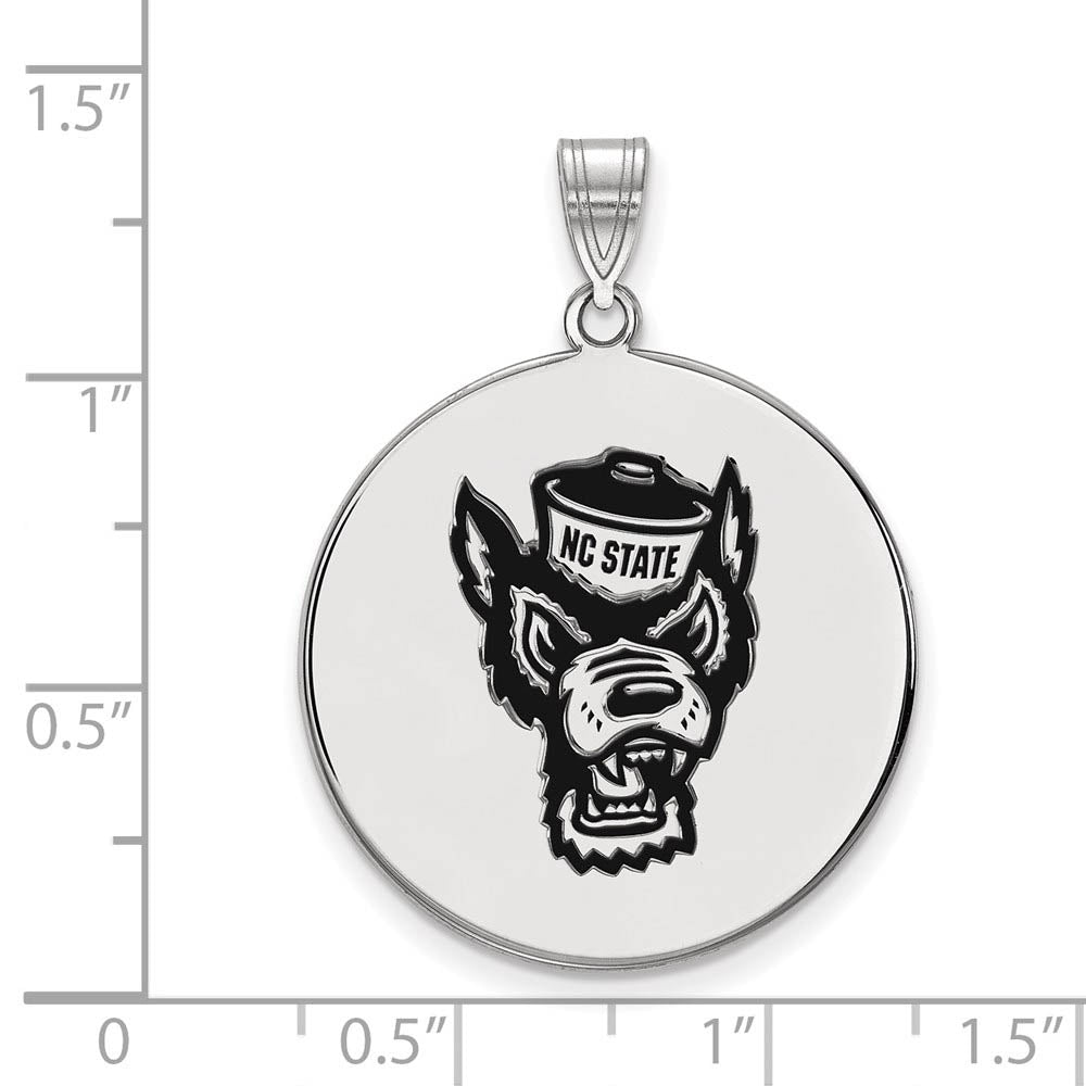 Alternate view of the Sterling Silver North Carolina State XL Enamel Disc Pendant by The Black Bow Jewelry Co.