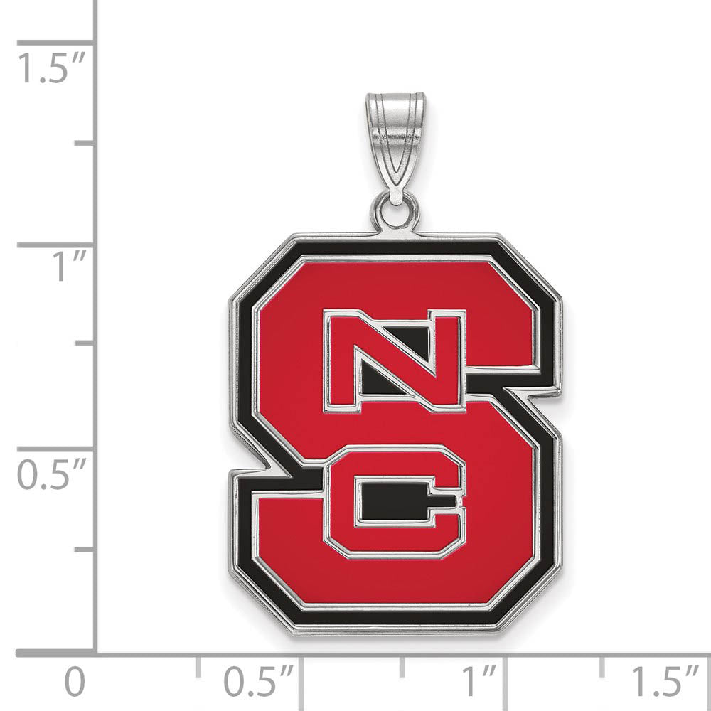 Alternate view of the Sterling Silver North Carolina State XL Enamel Pendant by The Black Bow Jewelry Co.