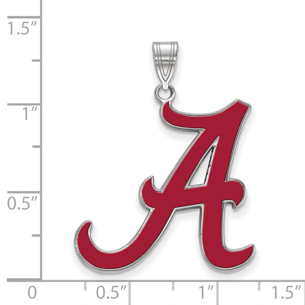 Alternate view of the Sterling Silver U. of Alabama XL Enamel Pendant by The Black Bow Jewelry Co.