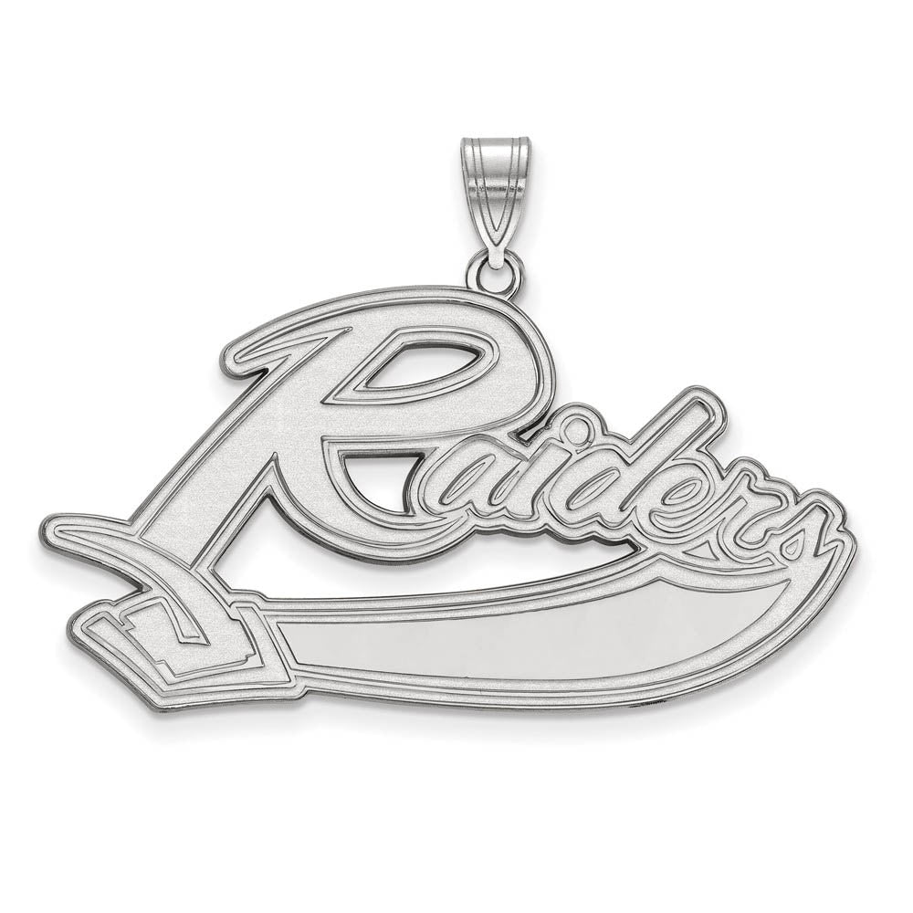 10k White Gold Mt Union College XL Pendant, Item P21490 by The Black Bow Jewelry Co.