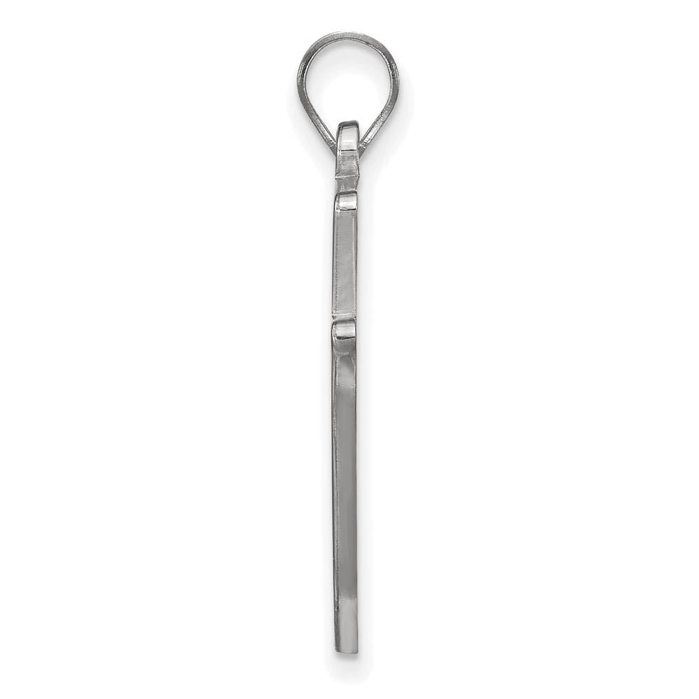 Alternate view of the 10k White Gold Southern U. XL Pendant by The Black Bow Jewelry Co.