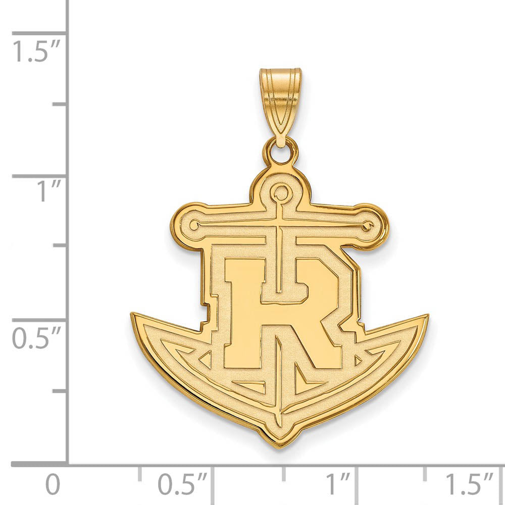 Alternate view of the 10k Yellow Gold Rollins College XL Pendant by The Black Bow Jewelry Co.