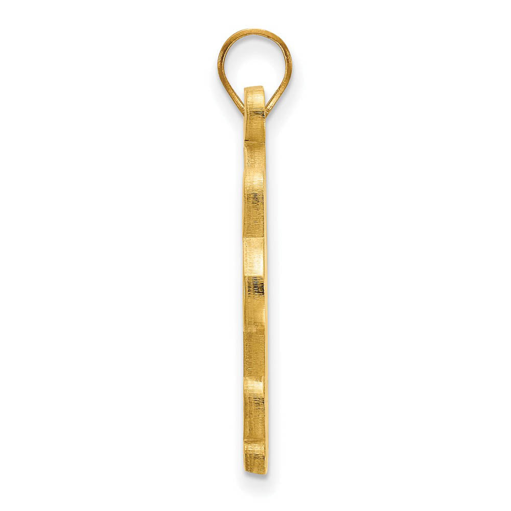 Alternate view of the 10k Yellow Gold U. of Pittsburgh XL Pendant by The Black Bow Jewelry Co.