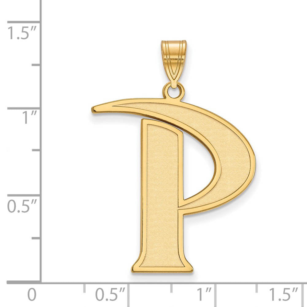 Alternate view of the 10k Yellow Gold Pepperdine U. XL Initial P Pendant by The Black Bow Jewelry Co.