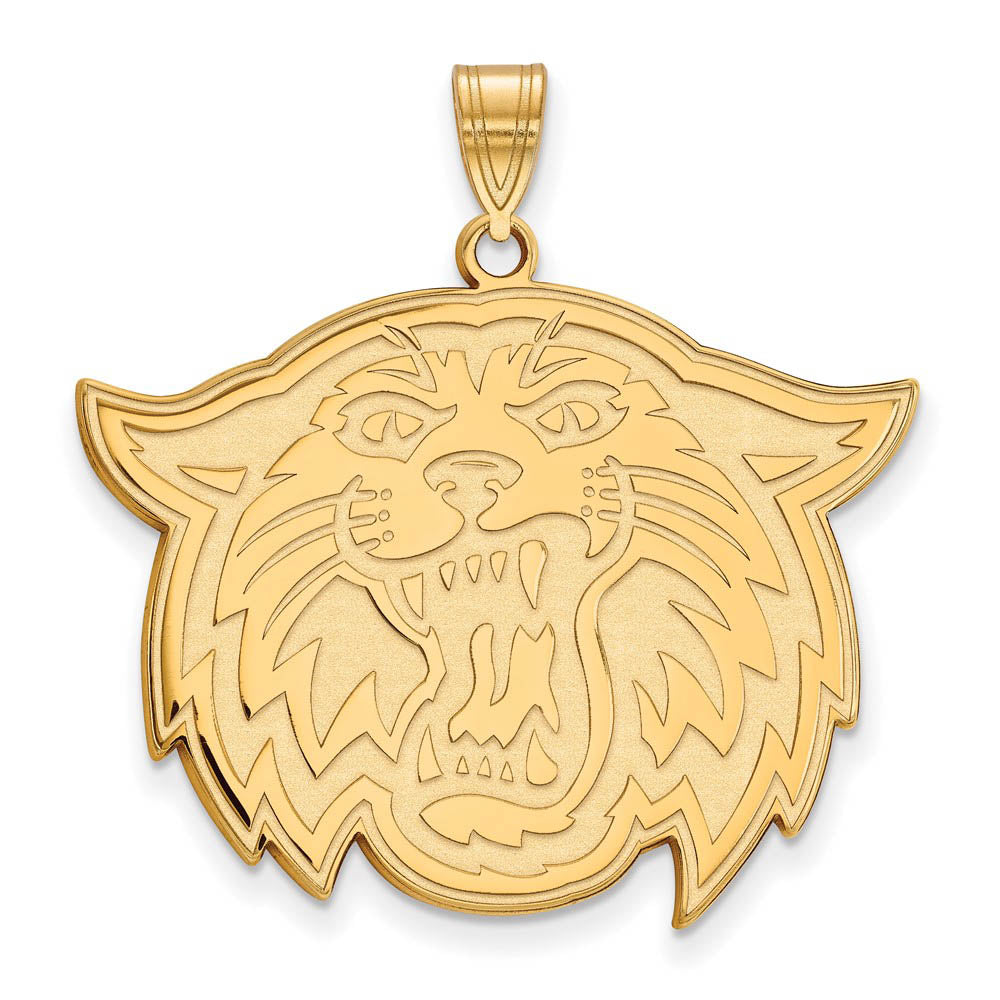 10k Yellow Gold Villanova U. XL Mascot Pendant, Item P21842 by The Black Bow Jewelry Co.