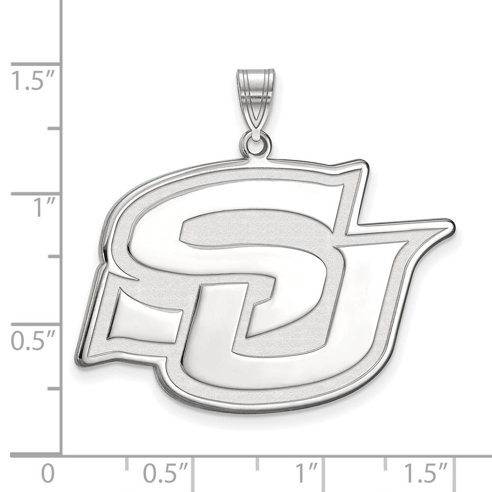 Alternate view of the 14k White Gold Southern U. XL Pendant by The Black Bow Jewelry Co.