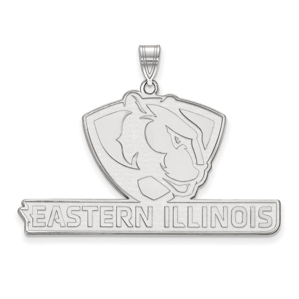 14k White Gold Eastern Illinois U XL Pendant, Item P21969 by The Black Bow Jewelry Co.