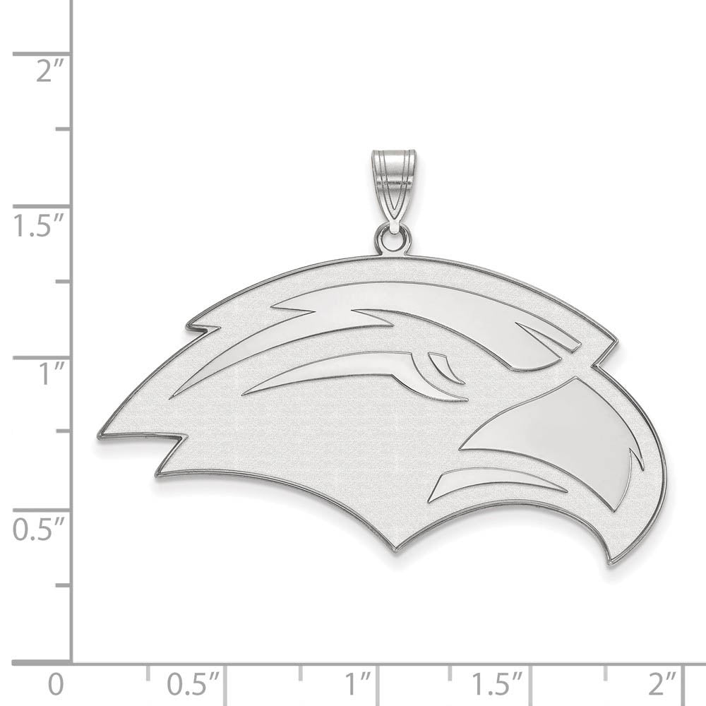 Alternate view of the 14k White Gold Southern Miss XL Pendant by The Black Bow Jewelry Co.