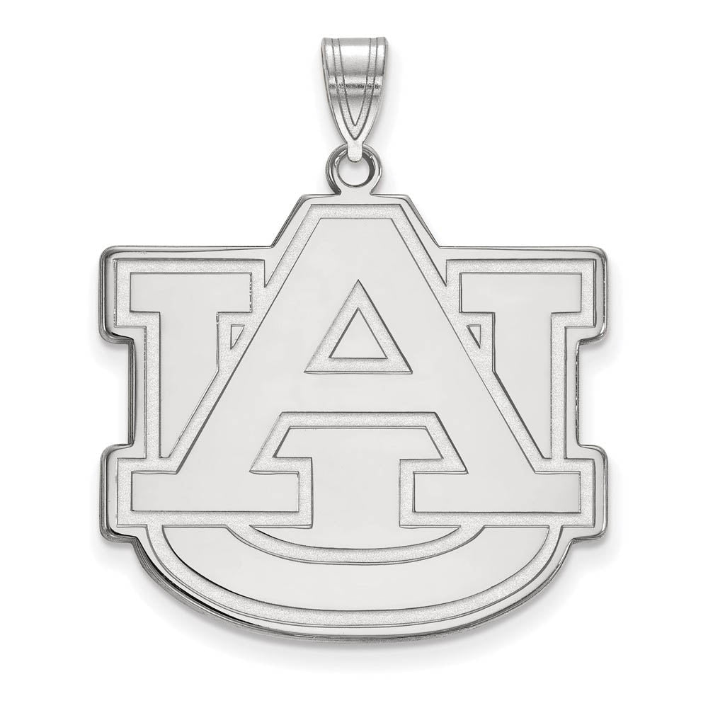 14k White Gold Auburn U XL Pendant, Item P21974 by The Black Bow Jewelry Co.