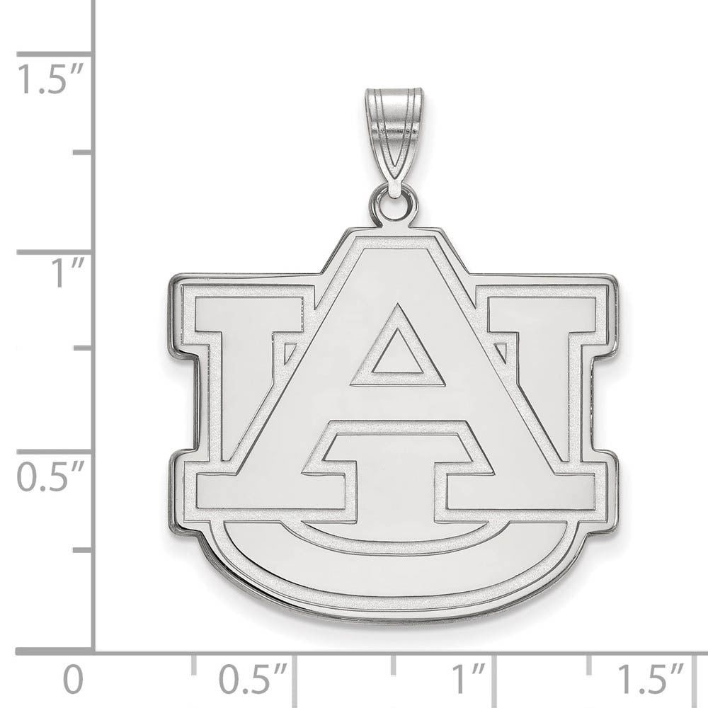 Alternate view of the 14k White Gold Auburn U XL Pendant by The Black Bow Jewelry Co.