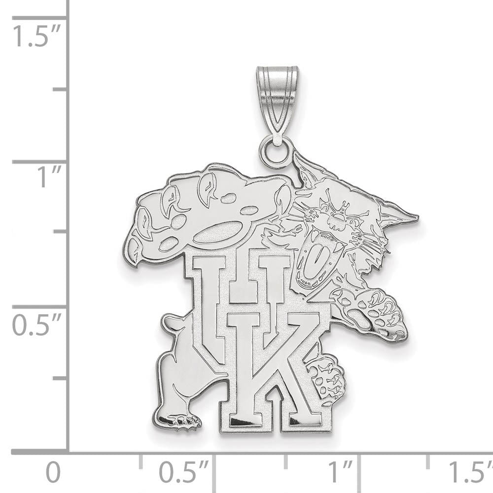 Alternate view of the 14k White Gold U. of Kentucky XL Pendant by The Black Bow Jewelry Co.
