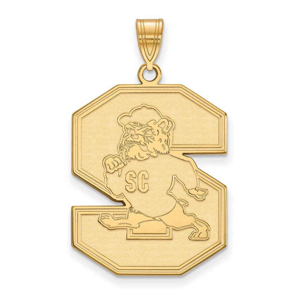 14k Yellow Gold South Carolina State XL Pendant, Item P22088 by The Black Bow Jewelry Co.