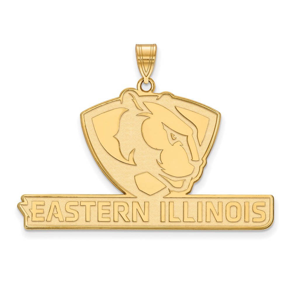 14k Yellow Gold Eastern Illinois U XL Pendant, Item P22120 by The Black Bow Jewelry Co.