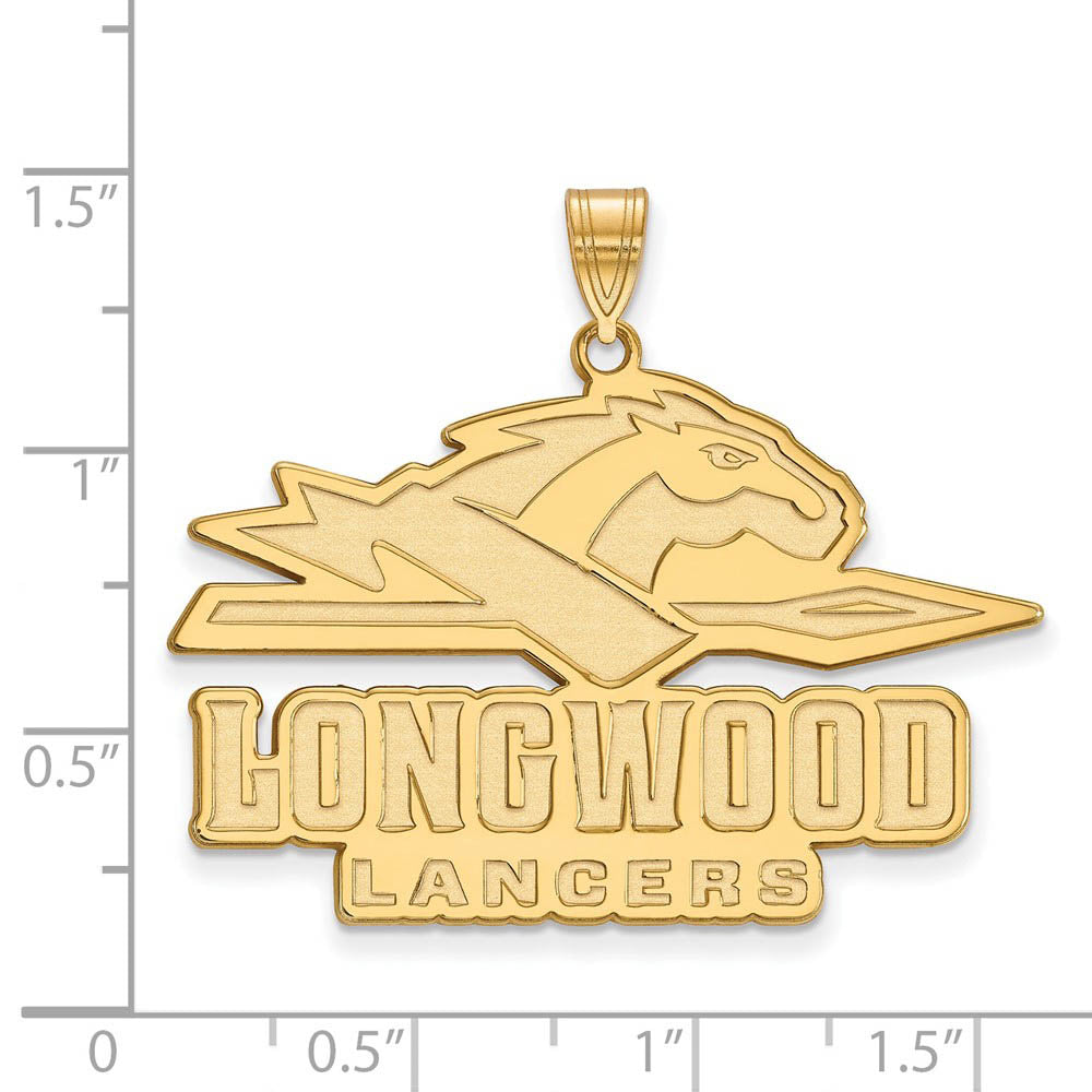 Alternate view of the 14k Yellow Gold Longwood U XL Pendant by The Black Bow Jewelry Co.