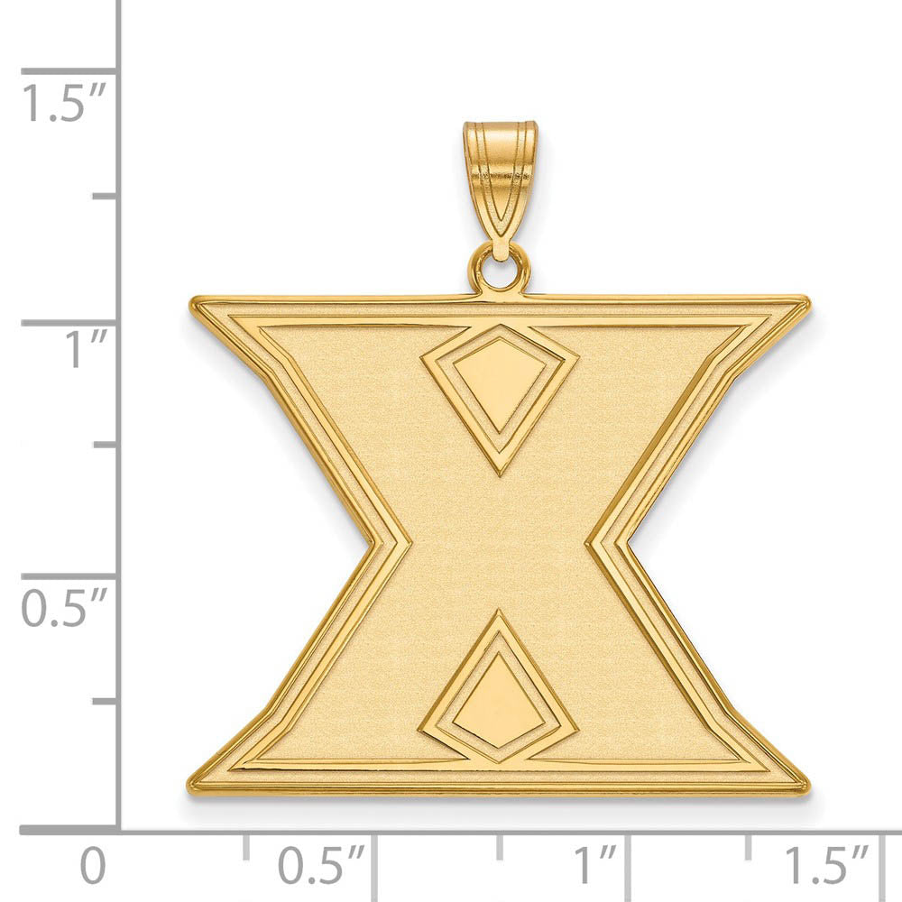 Alternate view of the 14k Yellow Gold Xavier U. XL Initial X Pendant by The Black Bow Jewelry Co.
