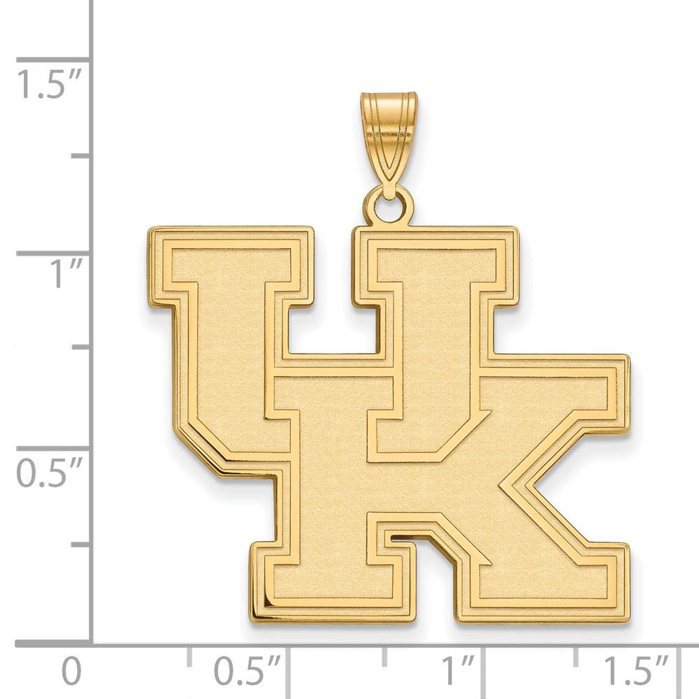 Alternate view of the 14k Yellow Gold U. of Kentucky XL 'UK' Pendant by The Black Bow Jewelry Co.