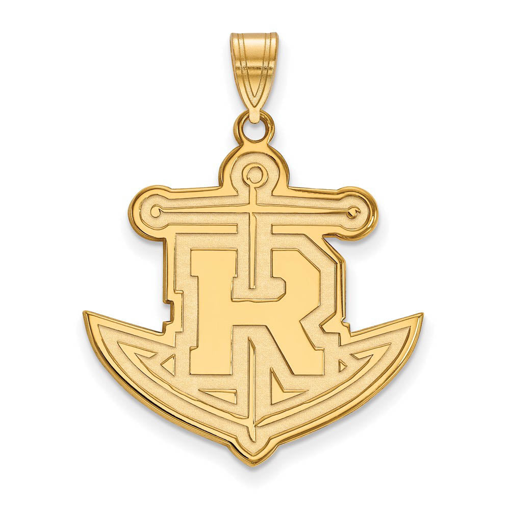 14k Gold Plated Silver Rollins College XL Pendant, Item P22319 by The Black Bow Jewelry Co.