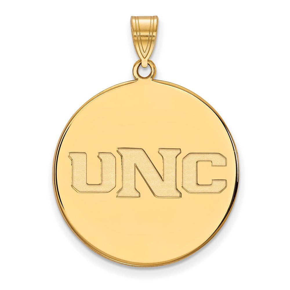 14k Gold Plated Silver Northern Colorado XL Disc Pendant, Item P22325 by The Black Bow Jewelry Co.
