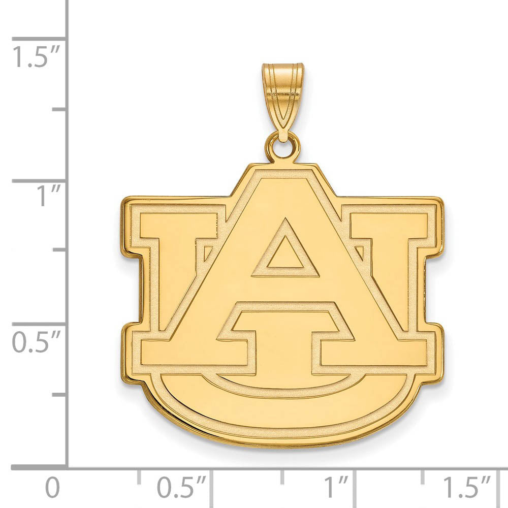 Alternate view of the 14k Gold Plated Silver Auburn U XL Pendant by The Black Bow Jewelry Co.