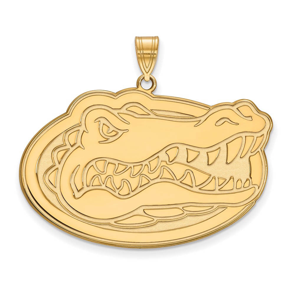 14k Gold Plated Silver U of Florida XL Pendant, Item P22342 by The Black Bow Jewelry Co.