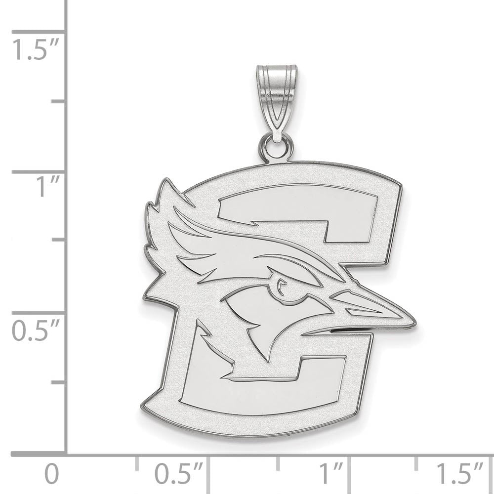 Alternate view of the Sterling Silver Creighton U XL Pendant by The Black Bow Jewelry Co.