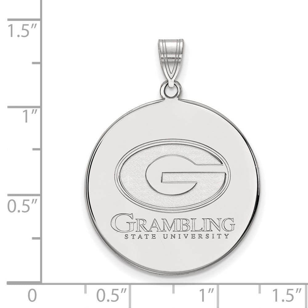 Alternate view of the Sterling Silver Grambling State XL Disc Pendant by The Black Bow Jewelry Co.