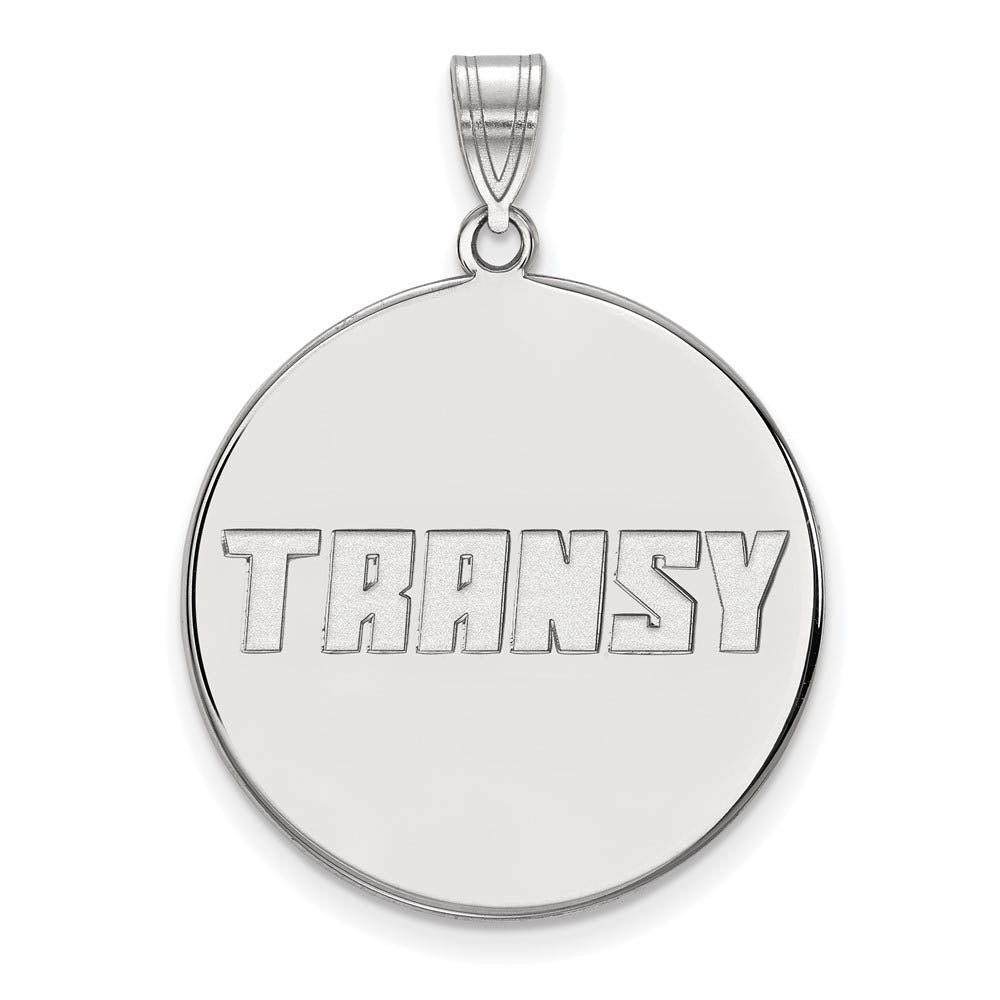 Sterling Silver Transylvania U. XL Disc Pendant, Item P22455 by The Black Bow Jewelry Co.